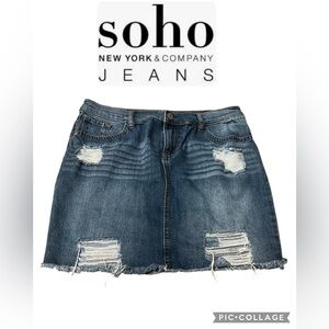 Soho Blue Casual Mini Pencil Skirt